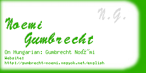 noemi gumbrecht business card